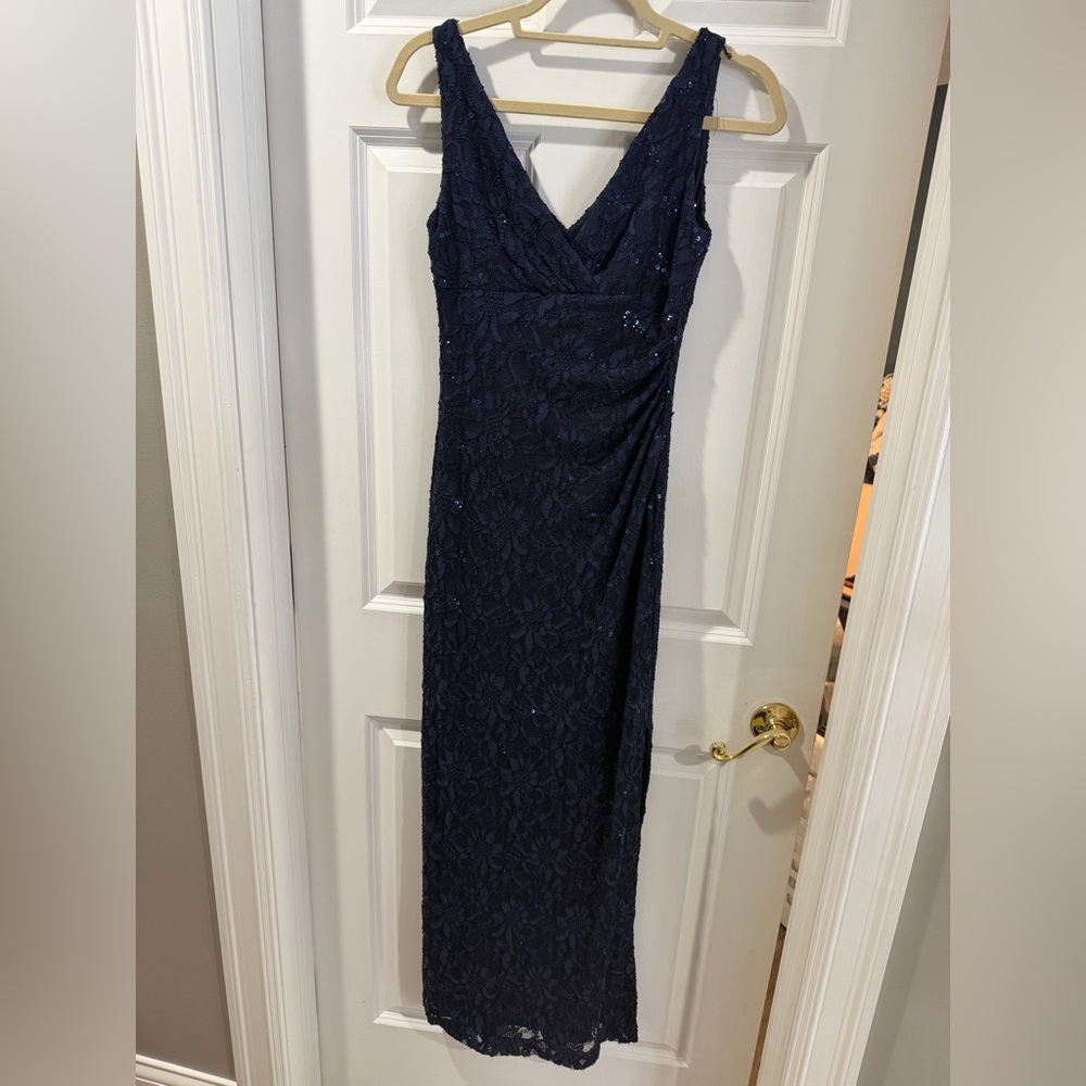 Ralph Lauren Midnight Blue Lace Maxi Dress